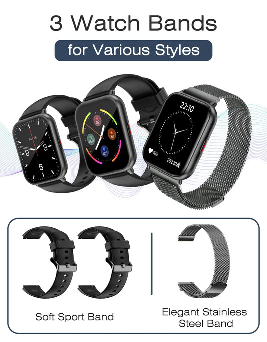 Smart Fitness Watch with Heart Rate & Sleep Monitoring