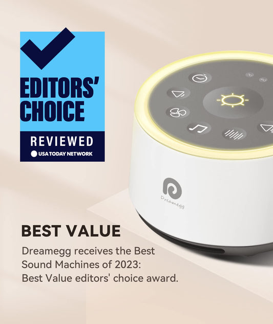 White Noise Sleep Machine with Night Light & Timer