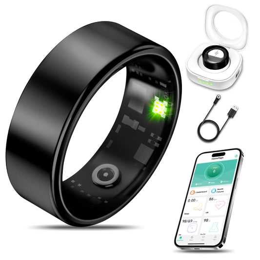 Smart Health Tracking Ring with Heart Rate & Sleep Monitor