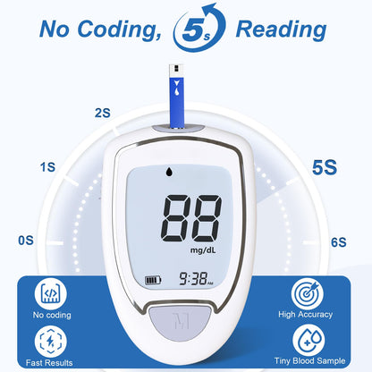 Blood Glucose Monitor Kit for Daily Health Monitoring