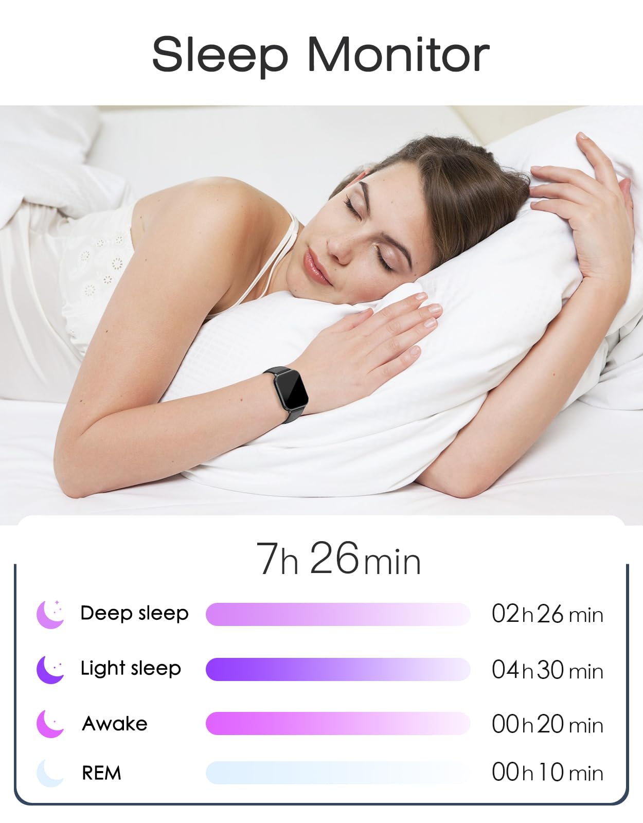 Smart Fitness Watch with Heart Rate & Sleep Monitoring