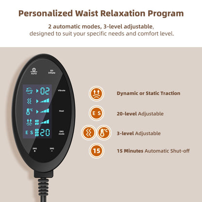 Electric Lumbar Traction Device for Back Pain Relief
