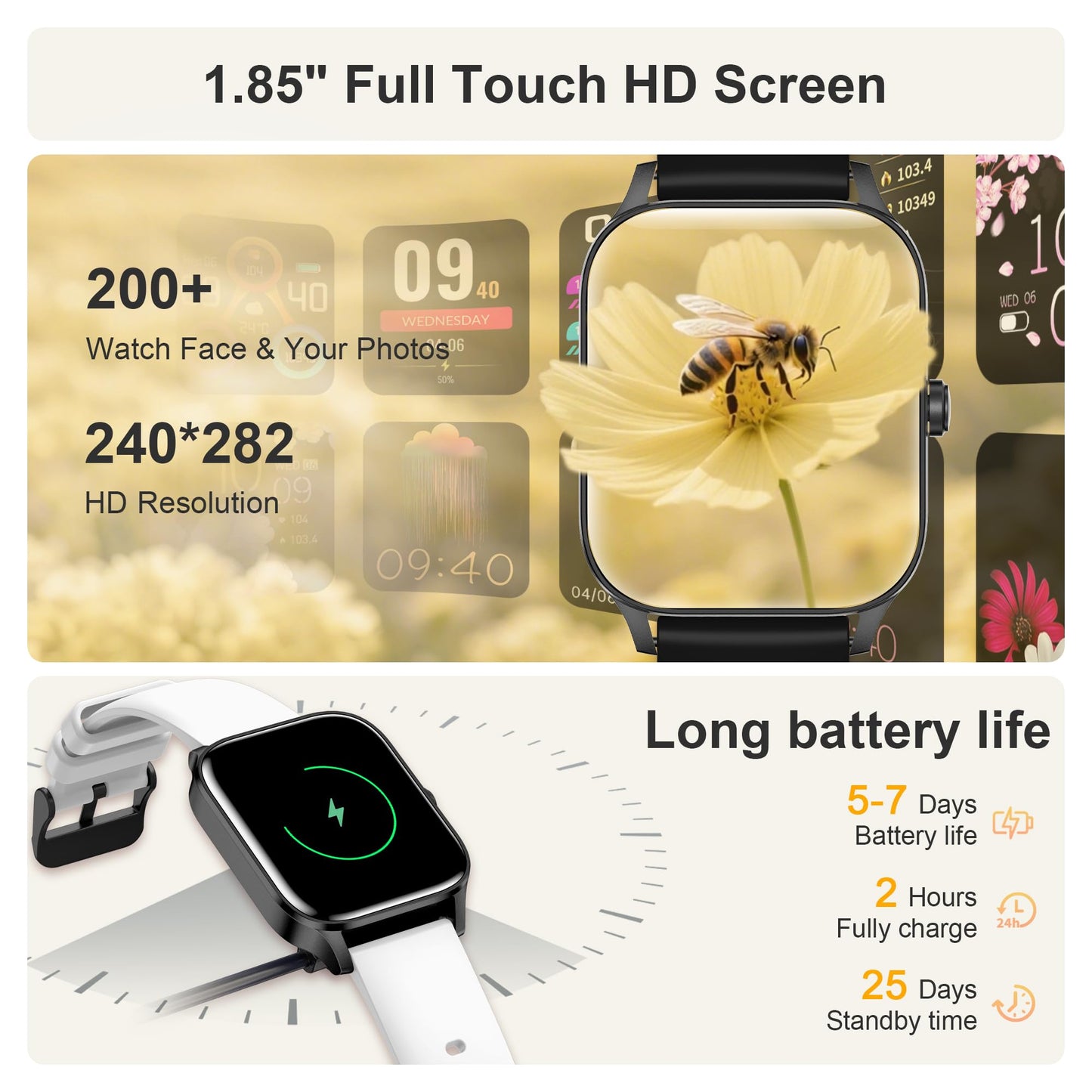 Smart Fitness Watch with Heart Rate & Sleep Monitoring