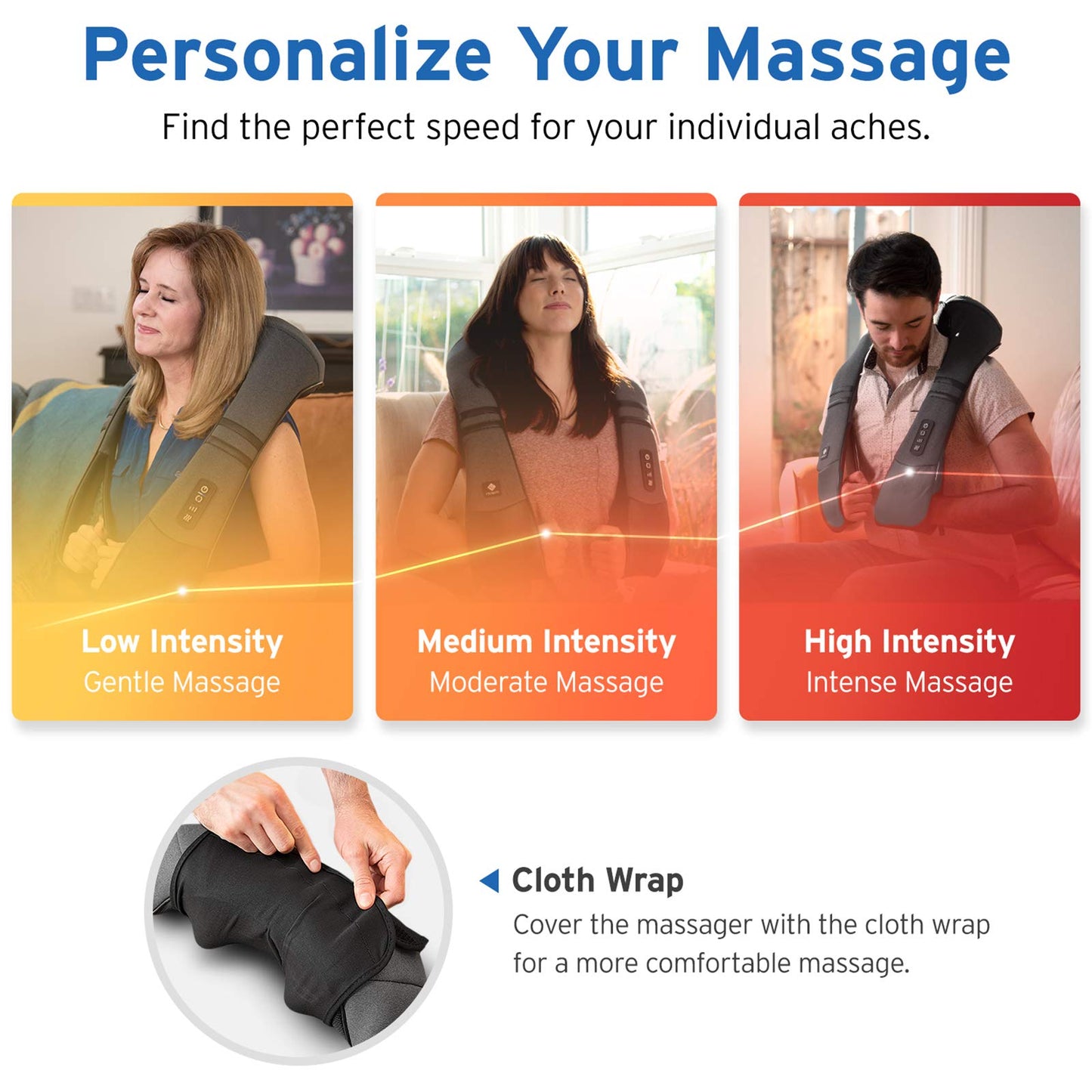 Etekcity Cordless Neck & Back Massager with Heat