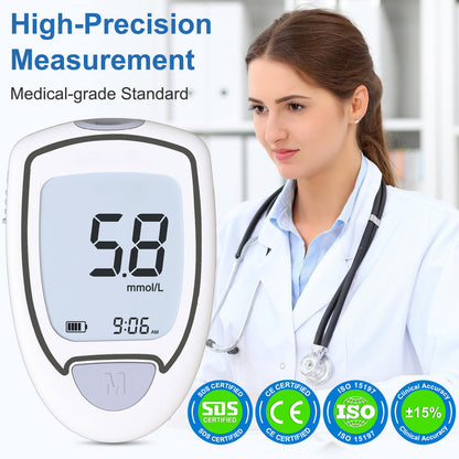 Blood Glucose Monitor Kit for Daily Health Monitoring