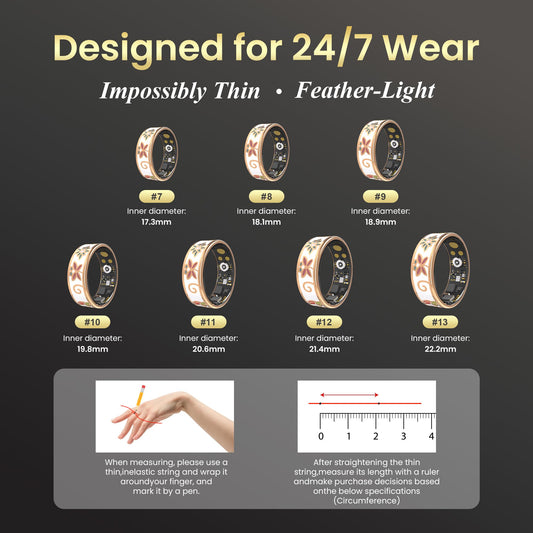 Smart Health Tracking Ring with Heart Rate & Sleep Monitor