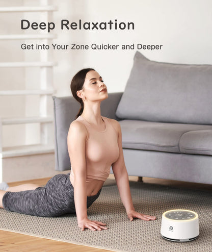 White Noise Sleep Machine with Night Light & Timer