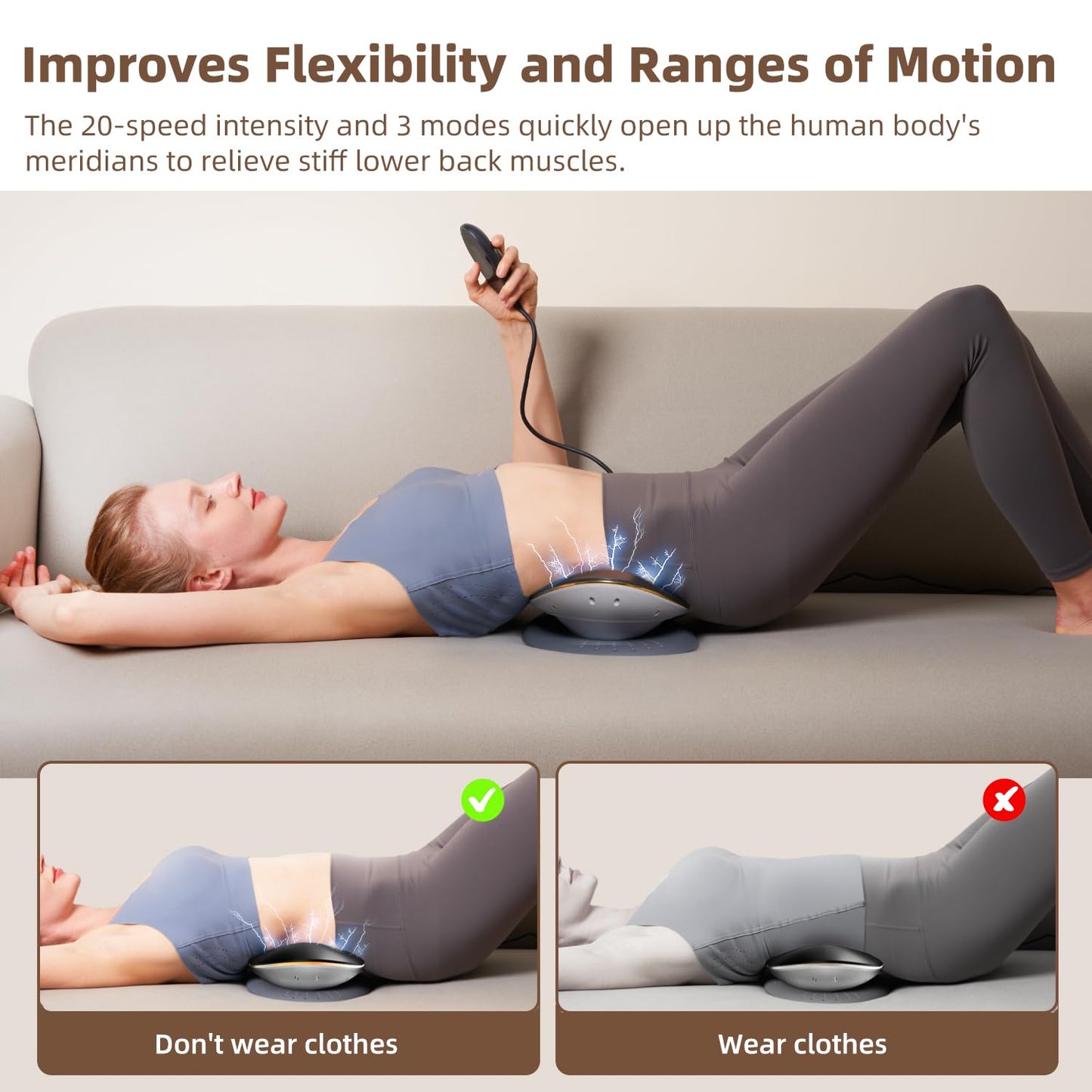 Electric Lumbar Traction Device for Back Pain Relief