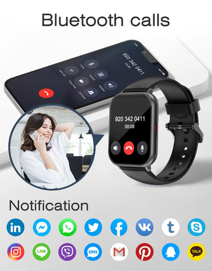 Smart Fitness Watch with Heart Rate & Sleep Monitoring