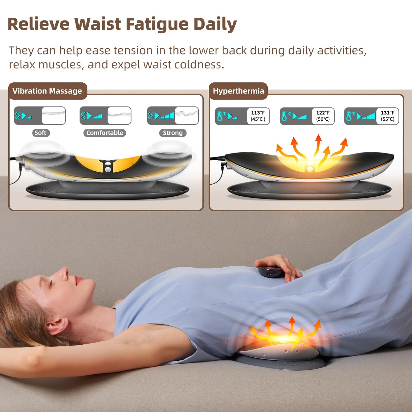 Electric Lumbar Traction Device for Back Pain Relief