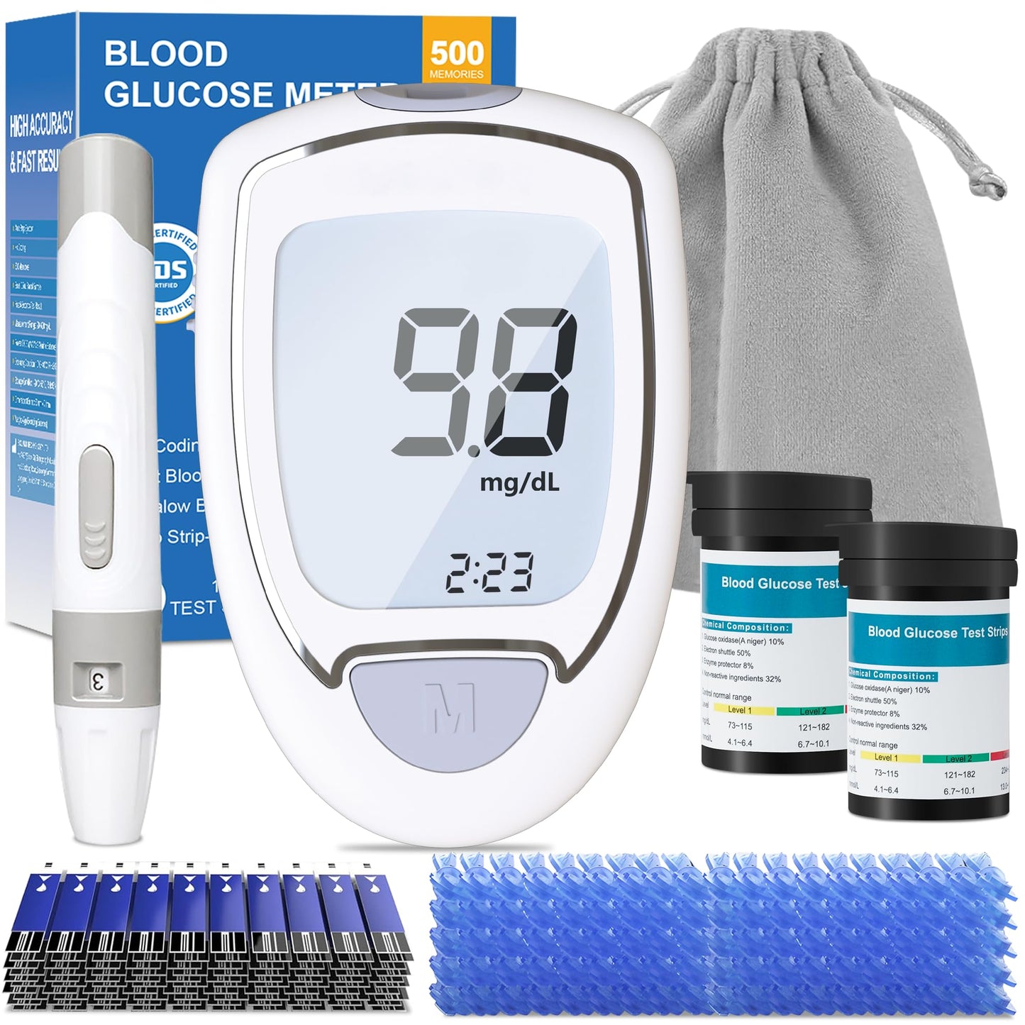 Blood Glucose Monitor Kit for Daily Health Monitoring
