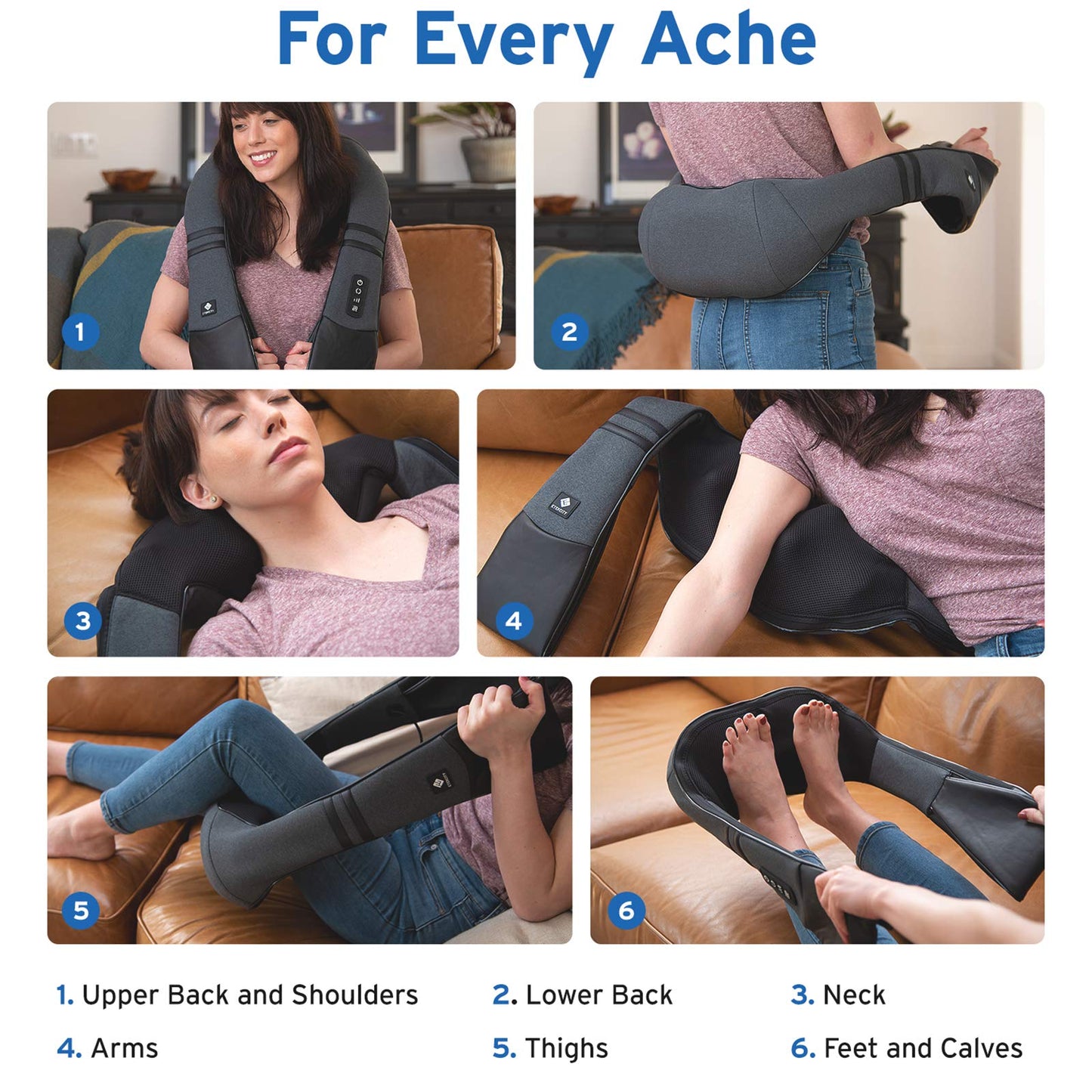 Etekcity Cordless Neck & Back Massager with Heat